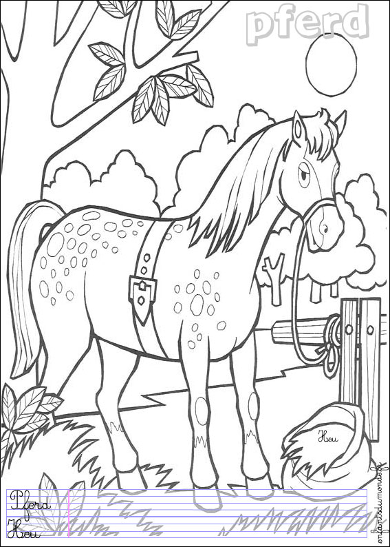coloriage cheval 1